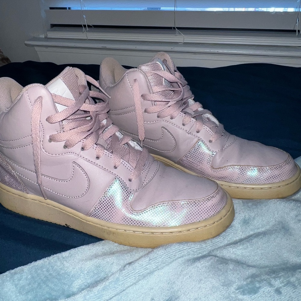 Nike dunk high top iridescent